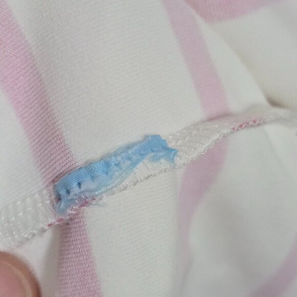 J McLaughlin Dress Womens Large Pink White Stripe Catalina‎ Cloth Beachy READ - Picture 6 of 13
